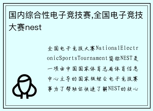 国内综合性电子竞技赛,全国电子竞技大赛nest